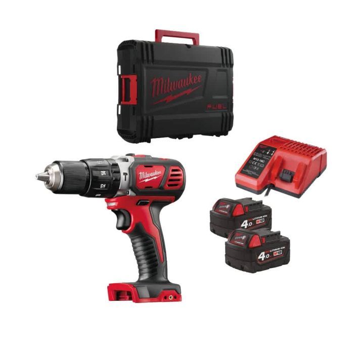 KØB Milwaukee M18BPD 402C Slagboremaskine 2x4 0Ah HIL DK